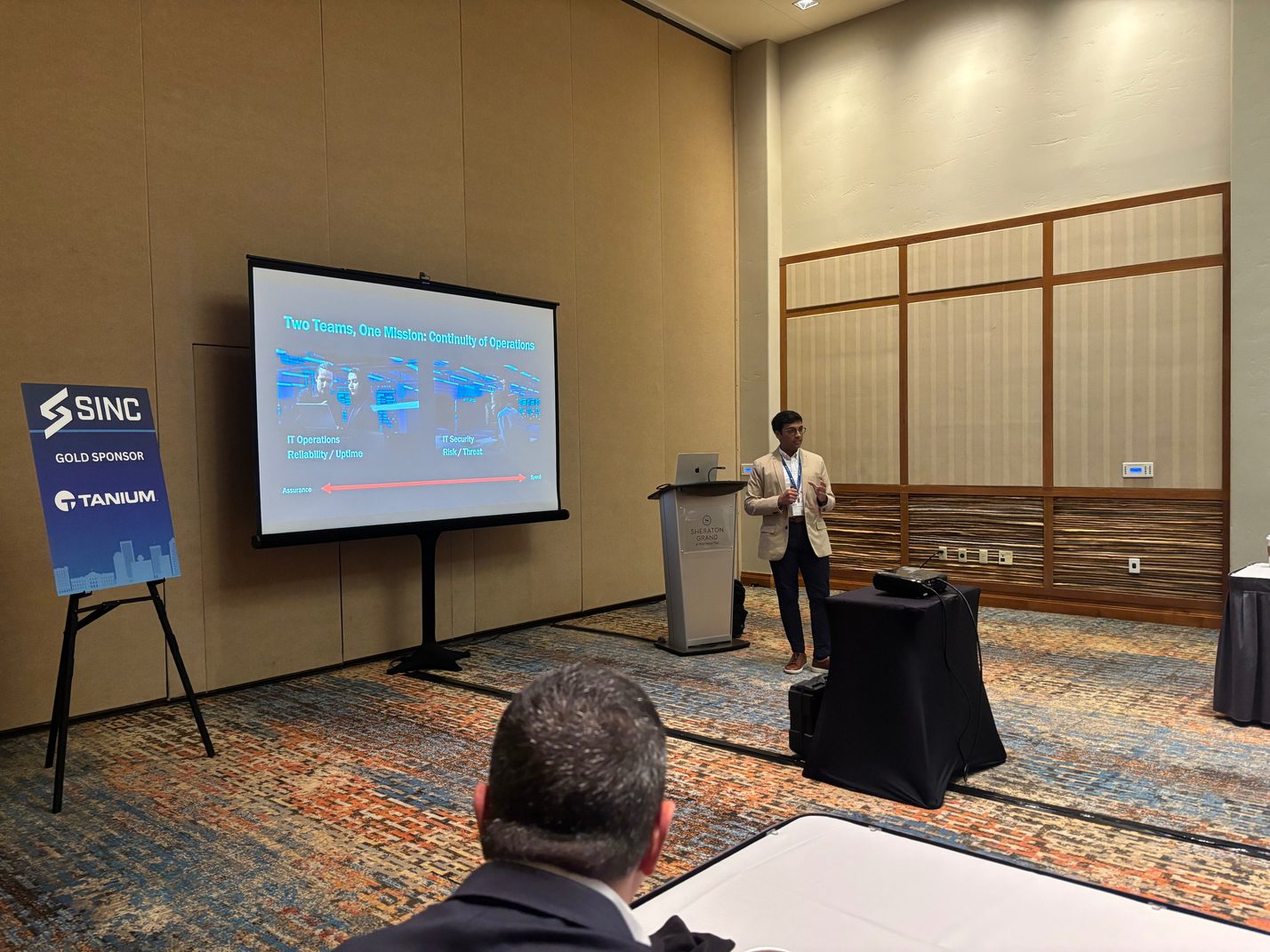 Navnith presenting at SINC West 2025, Sheraton Grand Phoenix